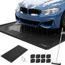 Garage Floor Mat, Containment Mats for Under Car with Raised Edge Waterproof, Non-Slip Heavy-Duty 1000D PVC for Floor Against Snow, Rain & Mud