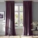 MIULEE Purple Orchid Velvet Curtains Thermal Insulated Blackout Curtain Drapes for Bedroom Living Room Darkening 84 Inches Long Curtains Panels Rod Pocket Set of 2