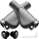 TOPCABIN Ergonomic Bike Grips - Widen Holding Rubber Grips with Aluminum LockGrips for Mountain & Road Bikes