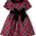 Gymboree Girls' and Toddler Holiday Dressy Dresses (Salsa Plaid, Size: 10)