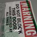 "Warning - Do Not Block This Door, Access Needed at All Times" Sign by SmartSign | 10" x 14" Plastic