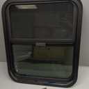 VEVOR Horizontal RV Window, 24" W x 20" H, Tinted, Tempered Glass, Fits 15/16" - 1 3/4" Thickness Walls, DOT Approved