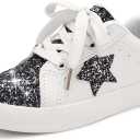 Girls Sneakers Glitter Tennis Shoes Lightweight Non-Slip Running Walking Shoes for Toddler/Little Kid/Big Kid, Size: 12.5 Little Kid