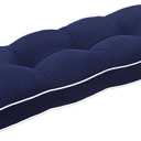 Favoyard Outdoor Bench Cushion 42 x 16 Inch Water-Resistant & 3-Year Fade Resistant Patio Furniture Cushions Tufted Garden Seat Pads for Indoor/Outdoor Porch Sofa Settee Couch with Ties, Blue
