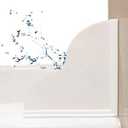 Shower Splash Guards, 2pcs Bathtub Corner Splash Guards Prevent Water Splashing Bathroom Accessories with Self-Adhesive Suitable for Showers, Bath tubs, Kitchen Sinks (9.25"x9.25")