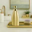 304 Stainless Steel Soap Dispenser 16oz Rust-Proof Liquid Soap Pump Bottle for Kitchen or Bathroom Countertop Hand Dish Lotion Leak-Proof (Matte Gold)