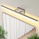 Brushed Nickel Vanity Light 31.5", 24W LED Dimmable Bathroom Light Bar with Adjustable Angle & 5CCT Modern Long Wall Fixture for Bathroom, Powder Room, Bedroom, Apartment, Hotel
