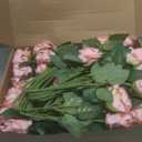 80 Pcs Roses Artificial Flowers, Silk Light Pink Artificial Flowers Petals Long Stem Roses for Wedding Bouquet Home Party Decor