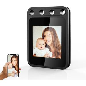 ETOFIXEE E-Ink Photo Keychain, Picture Keychain, Customized Keychains with Picture, ags for Changeable Picture/ Text/ Contact Information for Stanley Accessories, with Tracking and Location