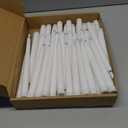 Rossesay 48 Pcs Flameless LED Taper Candles Battery Operated Candles 4 Sizes of 8.5'', 9.65'', 10.83'', 12.8'' Flameless Candlesticks Flickering for Halloween Christmas Church Wedding(White)