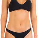 Hurley Women's Standard Adjustable Bikini Top (Medium, Black)