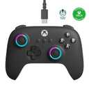 8BitDo Ultimate C Wired Controller for Xbox with Hall Effect Joysticks and Triggers, RGB Lighting Fire Ring, Compatible with Xbox Series X|S, Xbox One, Windows 10/11- Officially Licensed