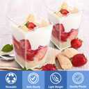 100 Pack 5 oz Plastic Dessert Cups with Lids and Spoons - Clear Yogurt Parfait Cups with Lids - Mini Dessert Shooter Cup with Spoons for Fruit Pudding Mousse Ice Cream Appetizer