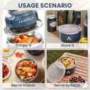 AEWHALE Portable Air Fryer 3-in-1,4QT & 8 Cup non toxic air fryer with Storage Lids,Ideal for Small Spaces