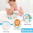 Baby Feeding Arm Pillow,Soft Cotton Bottle Nursing Arm Pillows for Newborn,Breastfeeding Pillows for More Support for Mom and Baby,Portable and Washable,Ergonomic Nursing Essentials(White Animals)