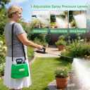 SideKing 2 Gallon Battery Powered Sprayer, Electric Garden Sprayer with 3 Adjustable Pressures & Telescopic Wand, Rechargeable Weed Sprayer for Lawn, Yard & Pest Control, 4 Nozzles Included
