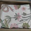 8x10 Pink and Green Vintage Floral Butterfly Bow Living Room Rug | Soft Low-Pile Machine-Washable Rug with Non-Slip Backing for Living Rooms, Bedrooms and Dining Rooms, Made for Everyday Care