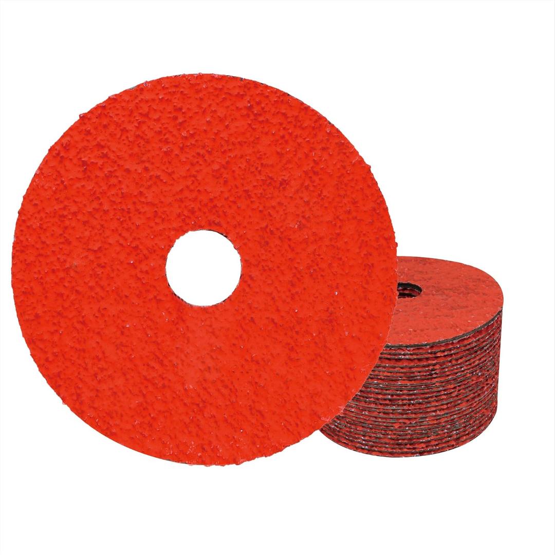 Ceramic Resin Fiber Sanding and Grinding Discs, 4.5 x 7/8, 36 Grit - 25 Pack