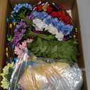 INFUNLY 20 Set Rose Flower Crowns Making Kit Make Your Own Floral Crown Wreath Colorful Garland Headbands Craft Kit DIY Fairy Sunflower Hair Accessories for Birthday Party Wedding Decor