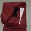 H.VERSAILTEX 100% Blackout Burgundy Red Tie-Up Shade Bathroom Curtain Thermal Insulated Window Shade Light Blocking Curtains for Kitchen 63 inches Long Rod Pocket Burgundy