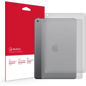 skoko 2pcs in 1 set iPad Back Matte Transparent Protector Film Body Skin Compatible with iPad 10.2 7/8/9 th generation, TPU, Ultra Thin compatible with Case Cover