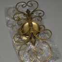 Set of 2 Wall Sconces Candle Holders Metal Wall Decoration Hanging Wall Mounted Candle Sconces for Home Decor Bedroom Dining Room, Antique Gold