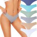 Seamless Underwear Women Pack No Show Thongs For Women Ladies Sexy Panties Underwear Breathable Comfortable Count 12. Size S