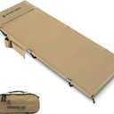 OneTigris SUPRAGRIS Camping Cot, Support Up to 400lbs, Lightweight Comfortable Folding Bed for Camping, Hiking, Backpacking, Travel, Car Trips, Office Nap (Coyote Brown)
