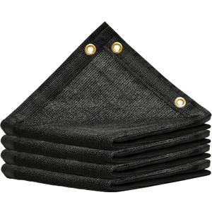 Amgo 6' x 3' Black Shade Cloth with Grommets - 90% Sunblock, Durable Mesh Fabric Tarp for Dog Kennel Cover, Greenhouse, Fence Privacy Screen, Chicken Coop & Pet Playpen (We Make Custom Size)