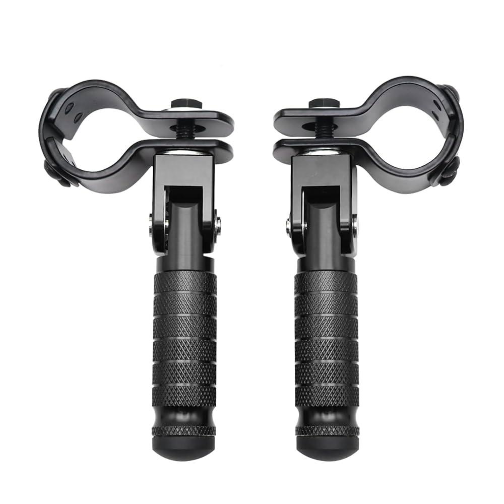 M8 Motorcycle Foot Rests Motorbike Foldable Foot Pegs Front Footpeg Rear Footpeg Electric Car Anti-Skid Rearsets Folded Footrest Bicycle 90 Degree Fixed Folding Passenger Pedal Supports Black