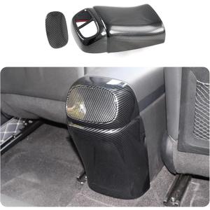 Car Accessories Fit for Hyundai Elantra 2021-2024 2025 2026 Rear seat air Conditioning air Outlet Anti kick Decorative Sticker Without air Outlet (Without air Outlet:Carbon Fiber) 2PCS ABS