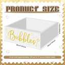 Jingmore Wedding Bubbles Holder Wedding Send Off Bubble Wands Tray for Anniversary Family Reunion Bridal Shower Party Supplies, Excluded Bubbles, 7.87x7.87x2.95 Inch(White)