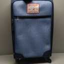 True Religion 31" Rolling Luggage, Softshell Suitcase with Spinner Wheels, Denim