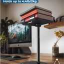 COOPER TabHolder, 7-10" Height Adjustable Tablet Stand, Premium iPad Stand for Desk, 270 Tilt Portable Monitor Holder for 15.6-17" Displays, for All iPad, Kindle, Surface, Samsung Tablets (Black)