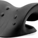 Neck and Shoulder Relaxer, Cervical Traction Device for TMJ Pain Relief and Cervical Spine Alignment, Chiropractic Pillow Neck Stretcher. (Black)