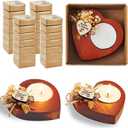 12 Pcs Wedding Candle Bulk Bridal Shower Candles Rustic Wedding Favors for Bridal Shower Gifts Candles for Anniversary,Engagement, Party Favors Decor (Deep Wood Color)