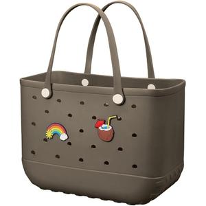Beach Bag Rubber Tote Bag - Waterproof Travel Bag for Women Washable Tote Bag Handbag for Sports Beach Market Pool, XL