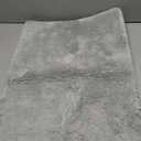 MINIDEAR Bathroom Rugs 24x17 Light Grey - Thick Elastic Foam Bath Mat, Ultra Soft & Plush Fluffy, Non-Slip, Quick Dry, Absorbent Washable Floor Microfiber Mat for Tub, Home Decor Accessories