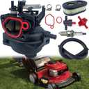 799584 594058 Carburetor Kit Spark Plug & Air Filter Assembly Compatible with B&S Carb 594057 592361 594529 Troy Bilt TB110 TB200 103M02 09P702 9P702 550EX 625EX 675EX 725 lc121p 163cc