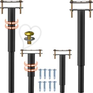 4PC Bed Frame Support Legs Stabilizer Replacement Universal Slat Reinforcement 10-17.5 inch Black 4PC Bed Frame Support Legs Stabilizer Replacement Universal Slat Reinforcement 10-17.5 inch Black
