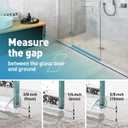 Shower Door Bottom Seal, 2 PCS 3/8" x 36" Shower Door Sweep for 3/8 Inch Glass, Frameless Glass Shower Door Seal Strip, Stop Shower Leaks and Create a Water Barrier
