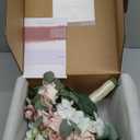 Ling's moment Dusty Rose Bridal Bouquet Cascading, Pink Wedding Bouquets for Bride, 15 Inch Bride Bouquet Orchids Artificial Wedding Flower Bouquet