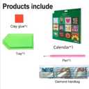 2 x YAGUAN 2026 Diamond Art Calendar,New Wall Calendar Diamond Painting Kit,DIY Diamond Art Calendar 2026,12-Month Flip Wall Calendar with to Do List for Christmas Home Office Decoration (1PCS)