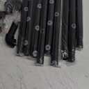 l Black Industrial Curtain Rods for Windows to 48 Inch(2.3 to 4 Feet),Drapery Rods, Indoor and Outdoor, Matte Black