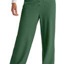 EVALESS Womens High Waist Button Stretchy Work Pants Straight Leg Office Dress Pant Business Casual Trousers with Pocket