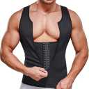 Men Compression Shirt for Body Slimming Tank Top Shaper Tight Undershirt Tummy Control Girdle L