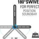 Mounting Dream Soundbar Mount Fits Most Sound Bars Up to 15 lbs, Mounting Soundbar Above or Under TV, Sound Bar Mounting Brackets for TV, Sound Bar Mount with Detachable Extension Plates MD5422