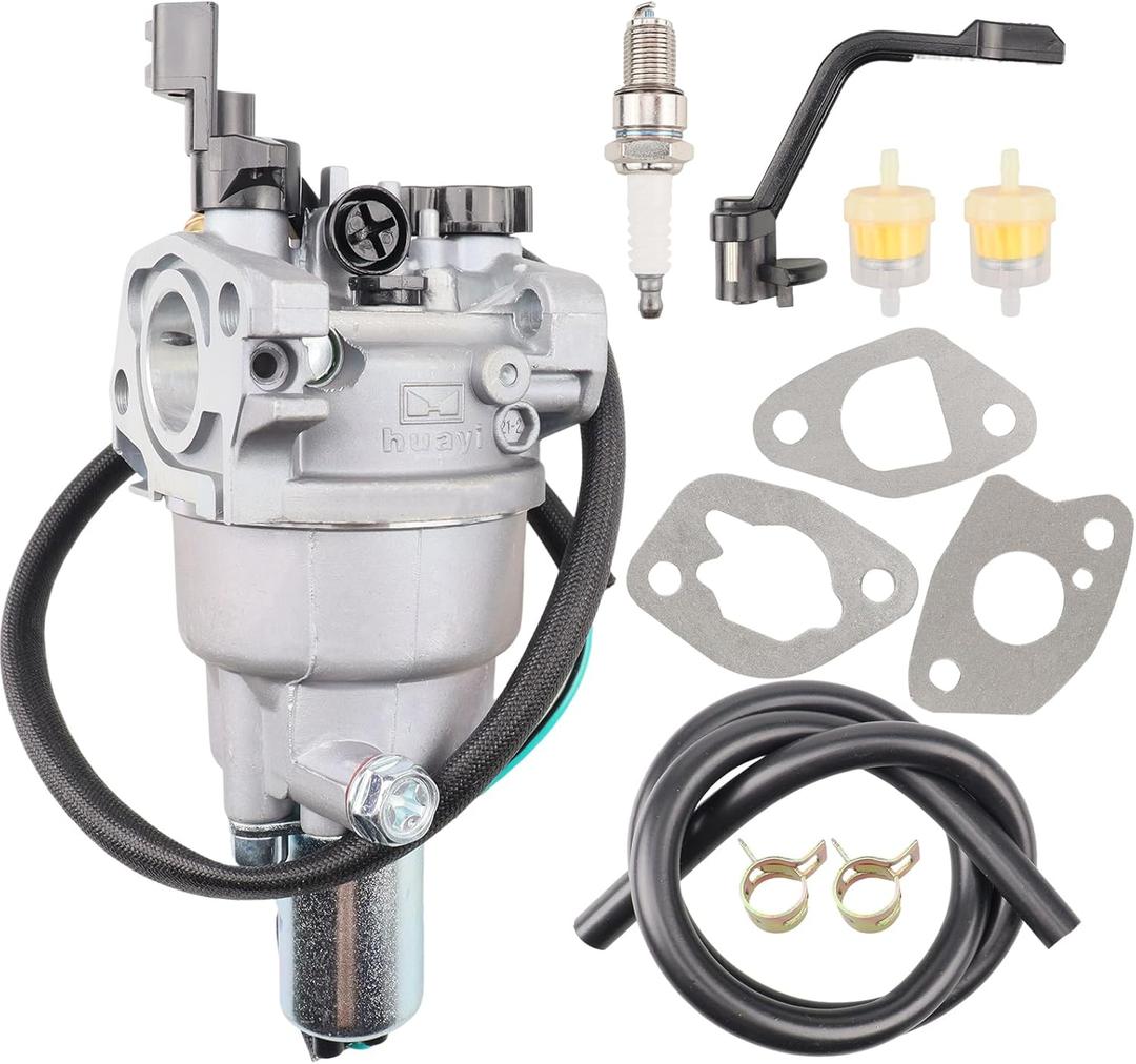 HUAYI Carburetor 76533 for Champion 4000W 4375W 4750W Dual Fuel Generator Model#100524 100628 100307 100397 100401 100456 100479 Replaces 27.131000.05, 27.131000.08, 27.131000.13