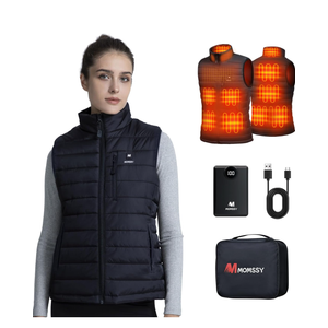 Women Heated Vest with 12000mAh Battery Pack, 9 Heated Zones Lightweight Heated Jacket for Outdoor Camping Hunt Ski