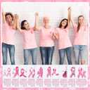 200 Pcs Pink Ribbon Scripture Cards Bible Verse Prayer Cards Pocket Christian Inspirational Religious Cross Church Gifts for Fall Breast Cancer Awareness Halloween Thanksgiving